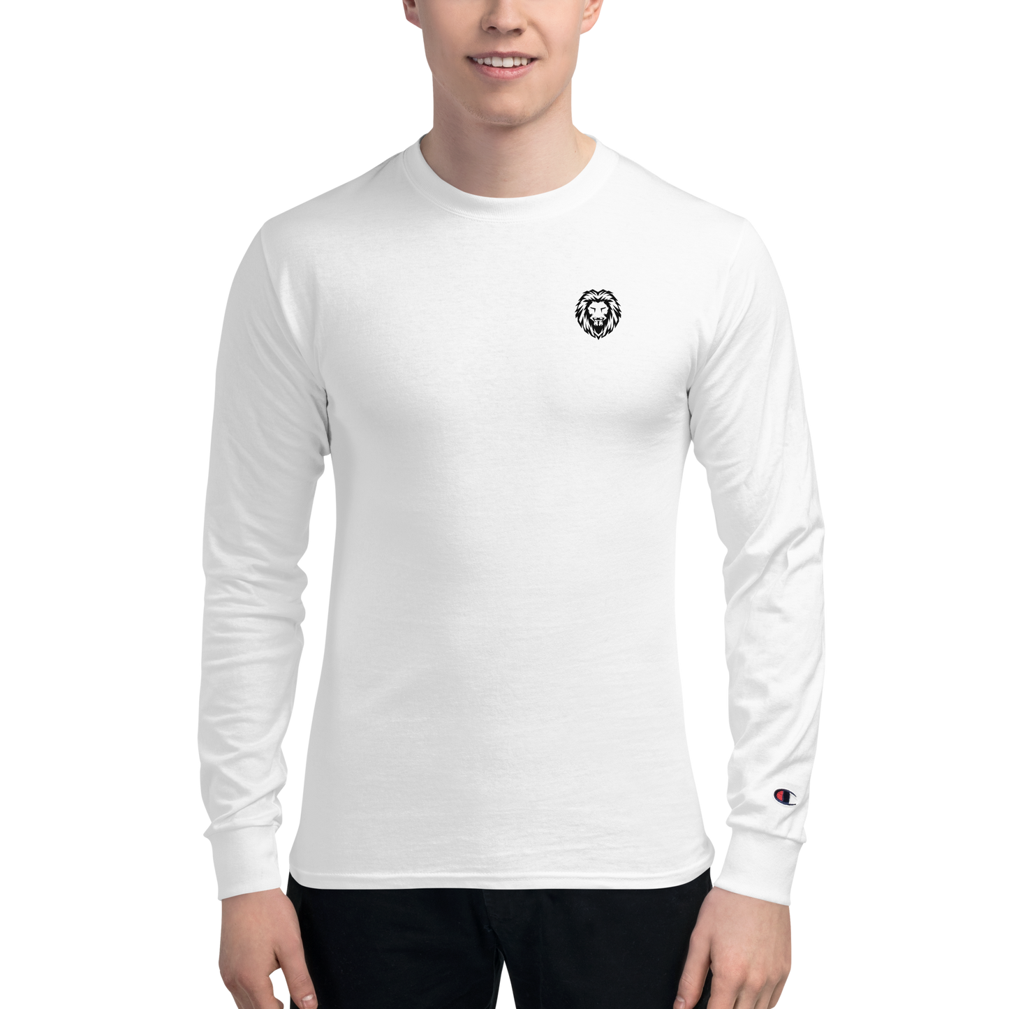 Men's Champion Long Sleeve Shirt white