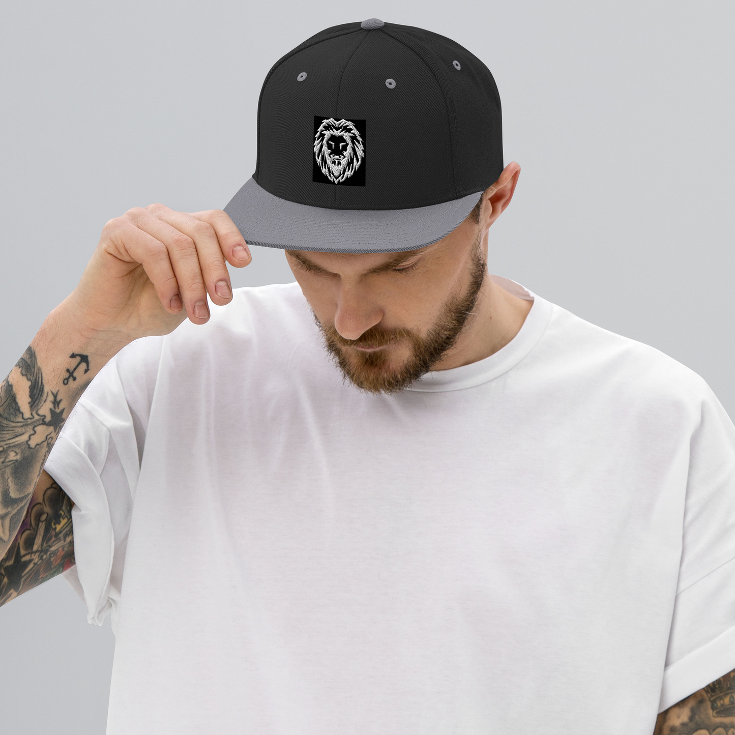 Snapback Hat black grey