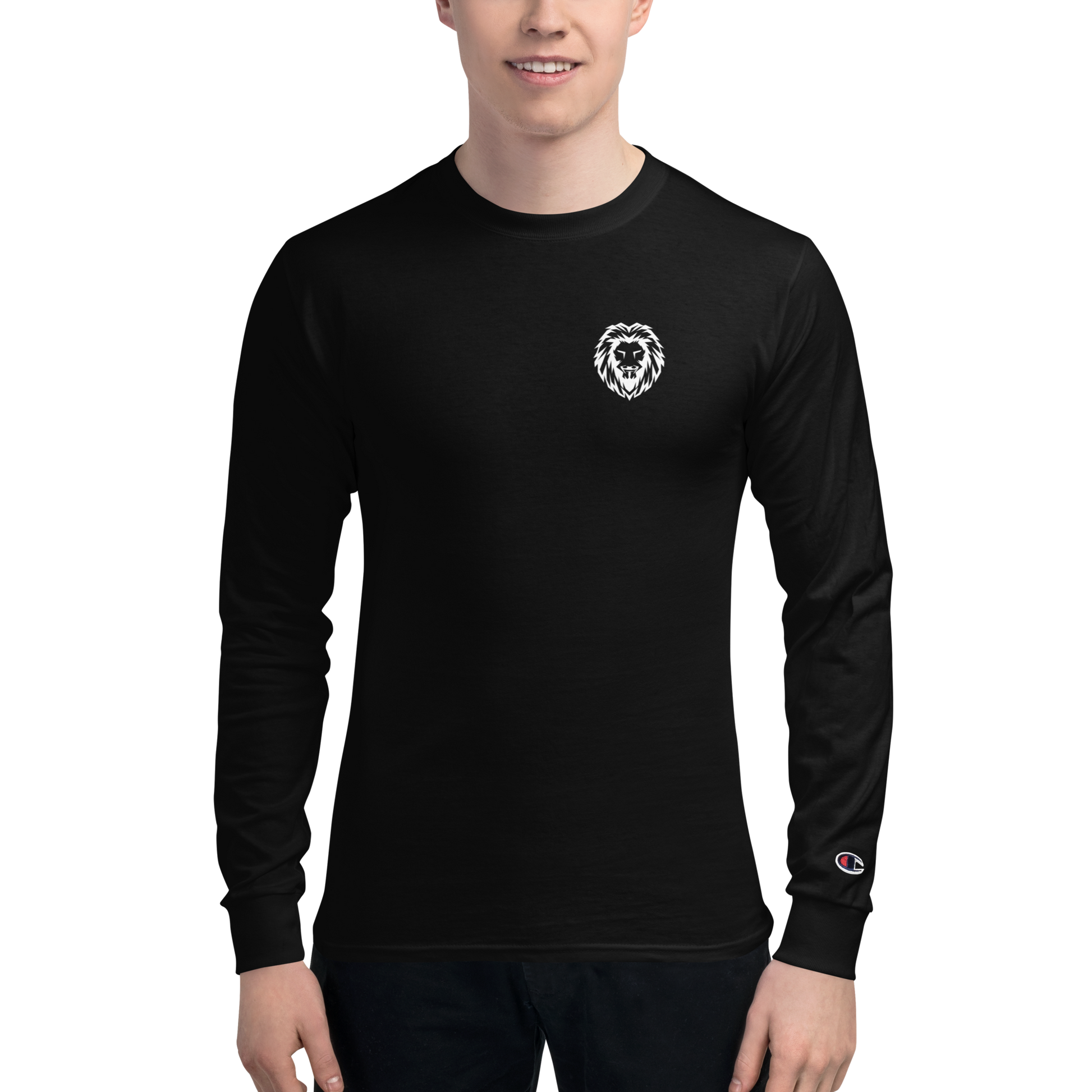 Men s Champion Long Sleeve Shirt black Guardlion Brand