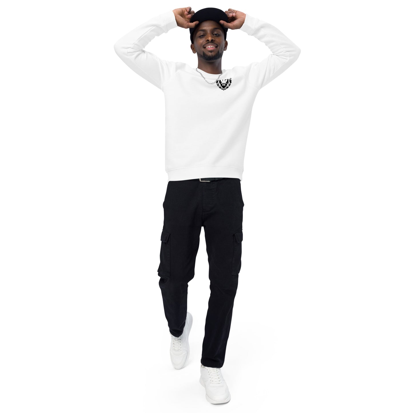 Unisex Organic Raglan Sweatshirt white